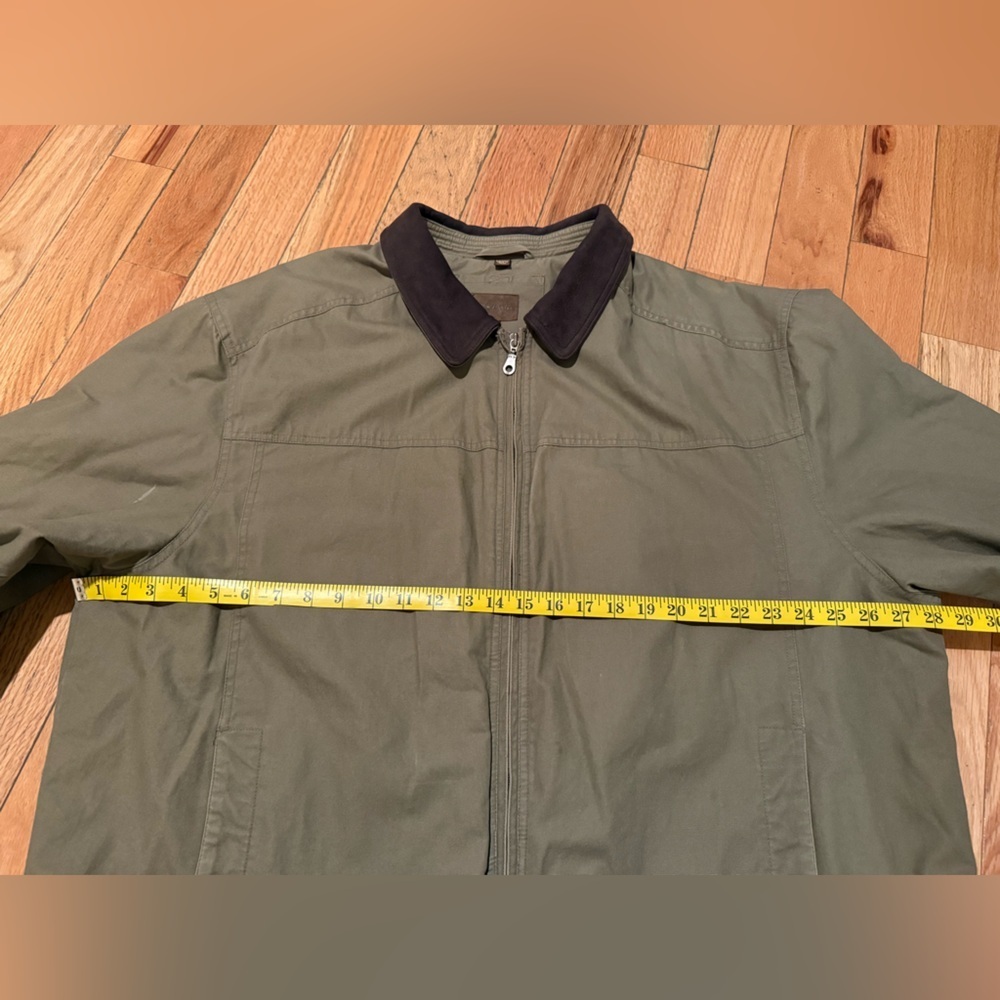 St Johns Bay Green Chore Barn Coat Jacket Flannel Lined Men’s Size XXL - Picture 11 of 16